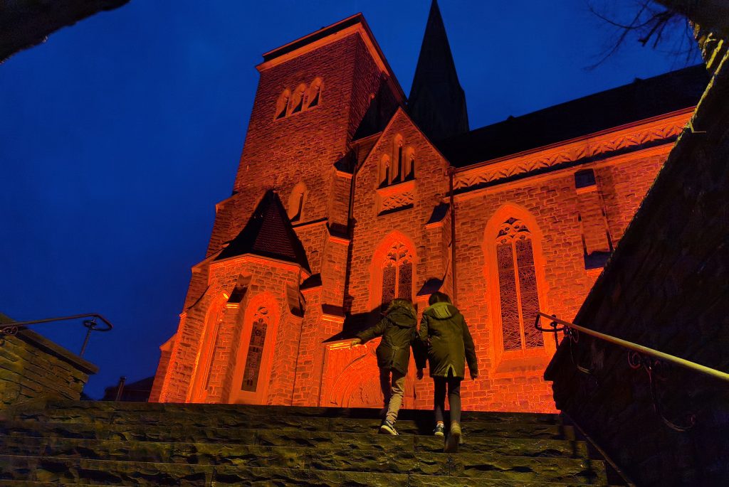 Illuminierte St. Martinus-Kirche